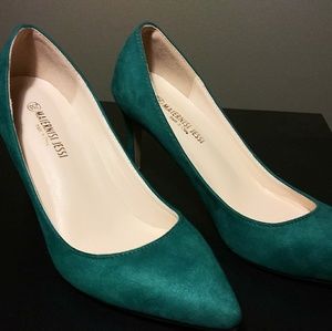Maiernisi jessi high heel pointed toe pumps green